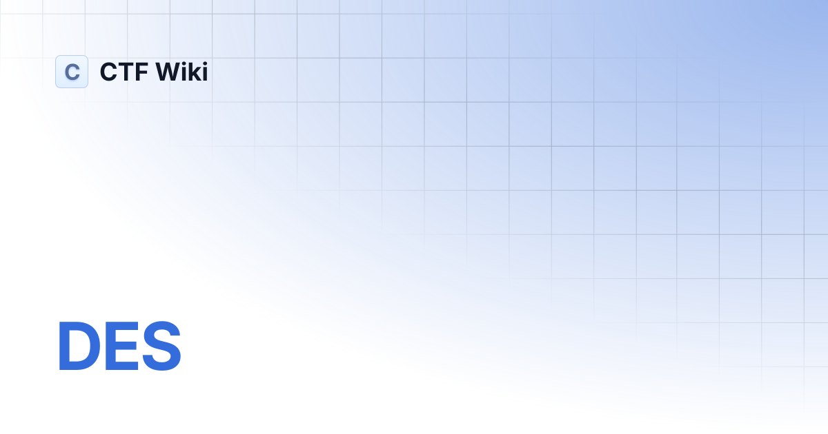 DES | CTF Wiki